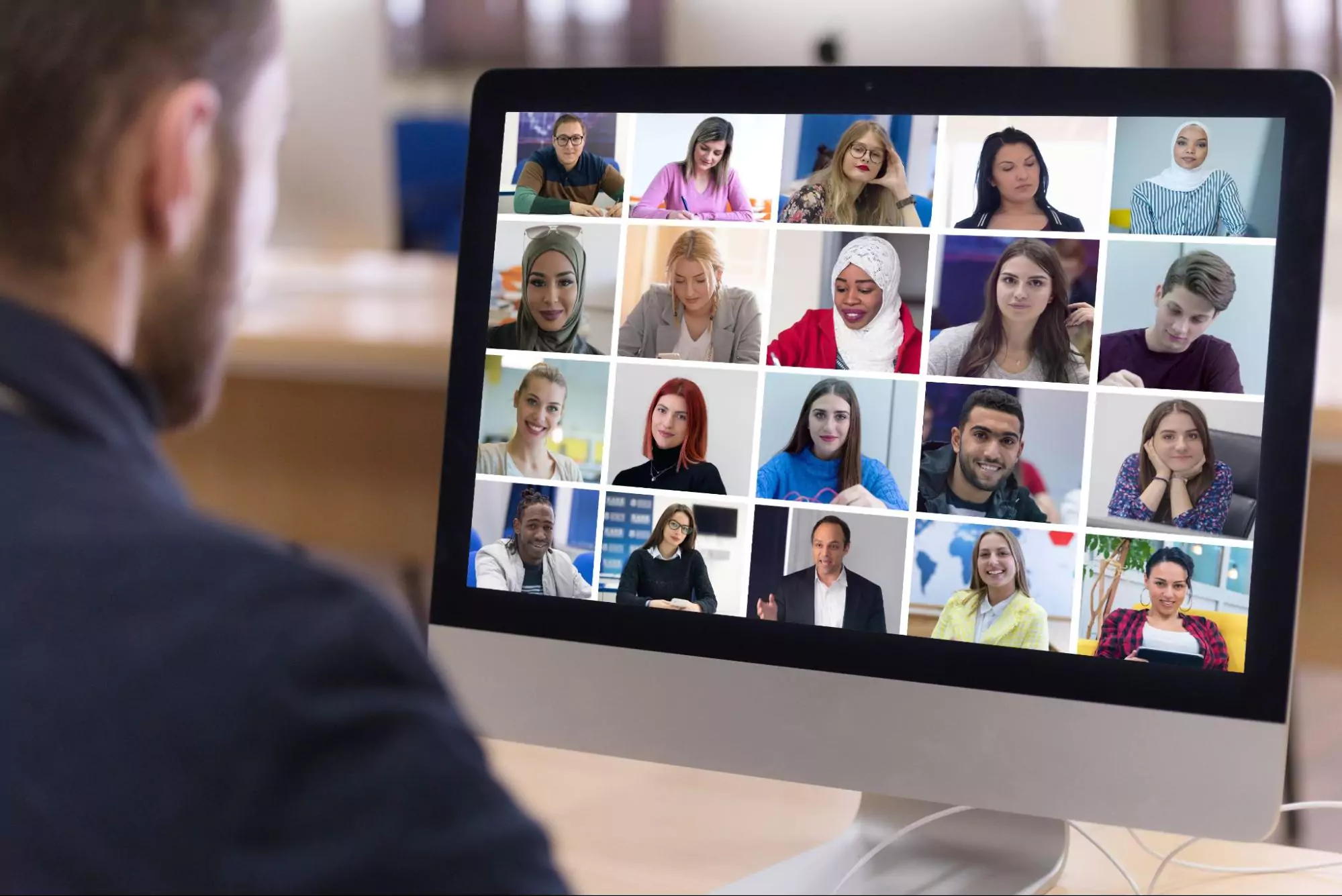 UX designers in a virtual meeting UX designers in a virtual meeting