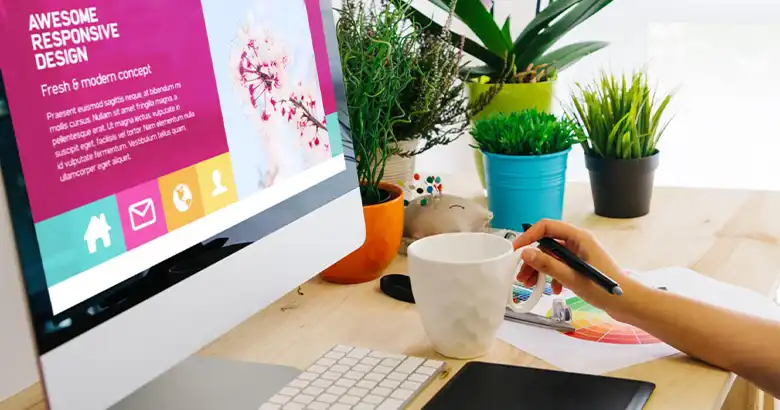 UX designer working on a website
