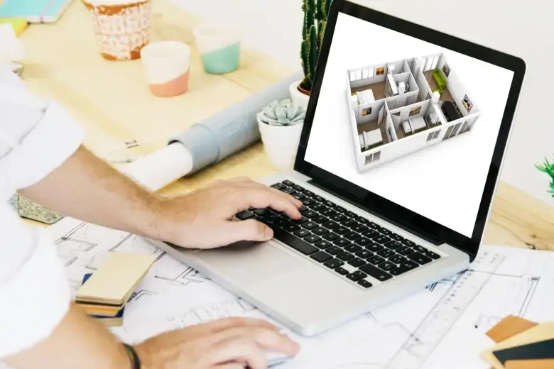 3D rendering of a residential project on CAD software 3D rendering of a residential project on CAD software