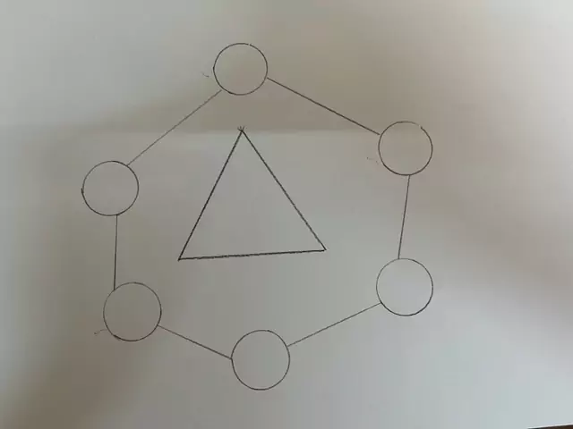 3D representation of space created using dots and lines 3D representation of space created using dots and lines