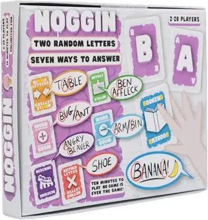 Details and rules of board game Noggin delivered through right use of typography Details and rules of board game Noggin delivered through right use of typography