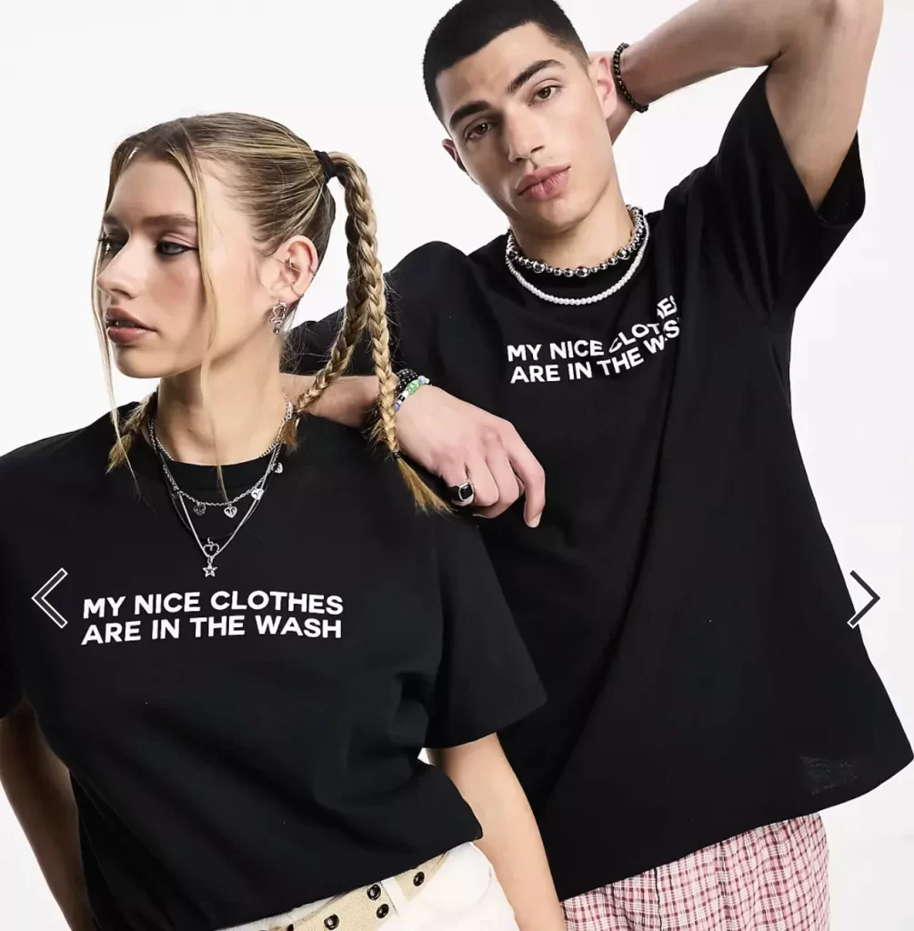 Unisex t-shirt with simple serif font Unisex t-shirt with simple serif font