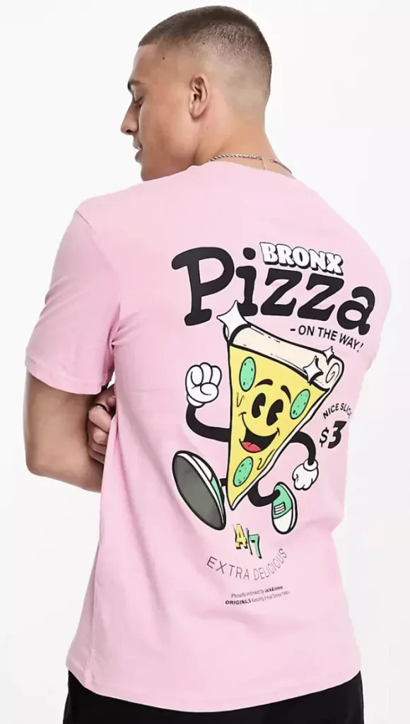 Example of t-shirt typography that uses a whimsical font Example of t-shirt typography that uses a whimsical font