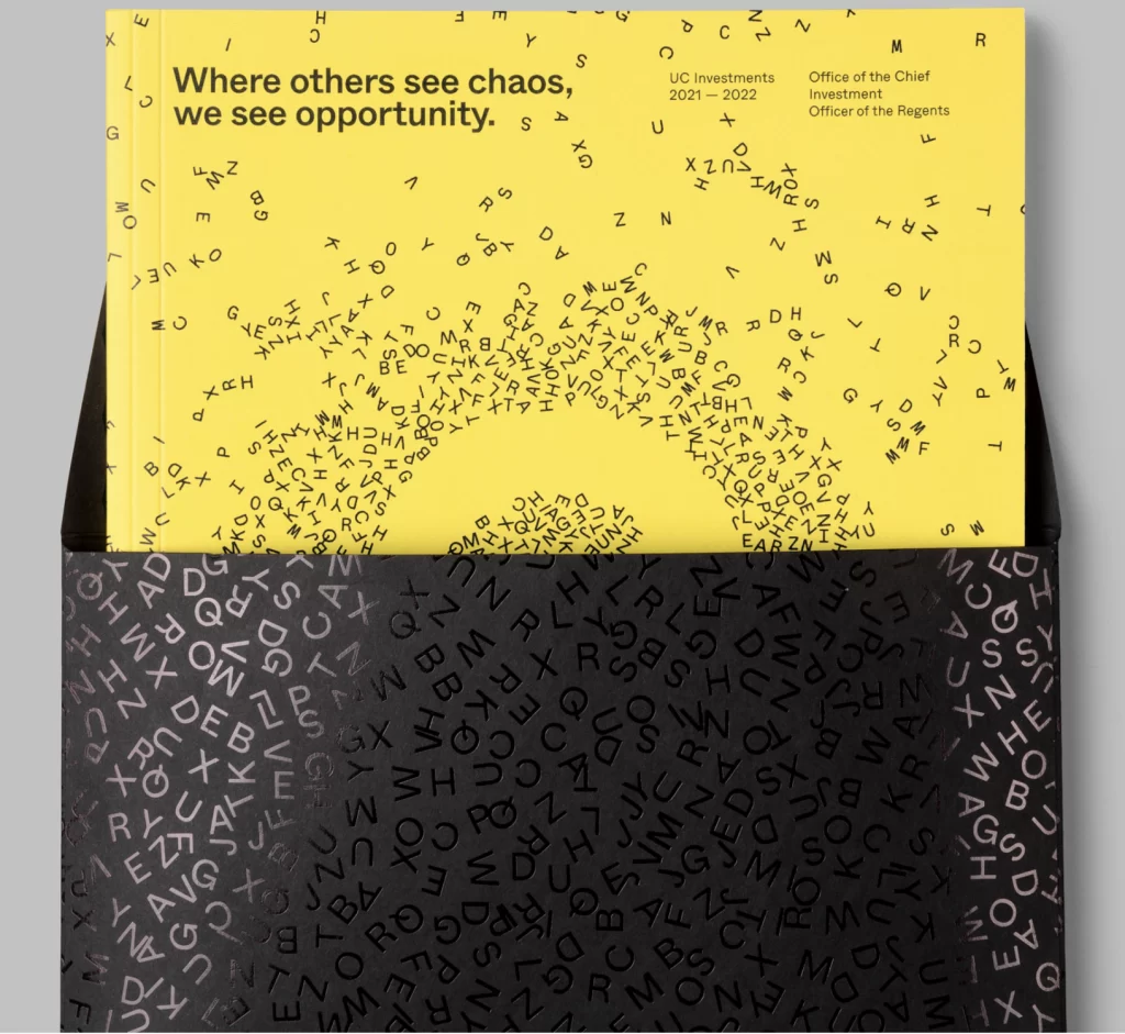 Cover page and envelope design of an annual report Cover page and envelope design of an annual report