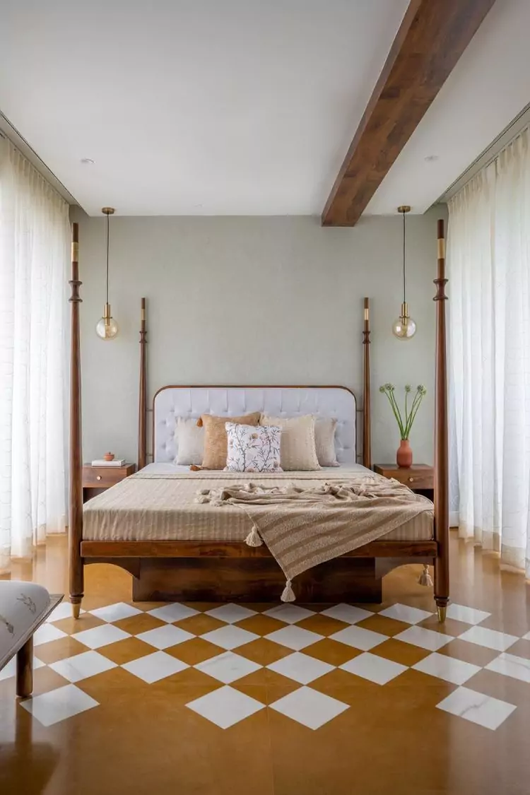 Ethnic minimalist theme using neutral colours created for a bedroom design
Ethnic minimalist theme using neutral colours created for a bedroom design