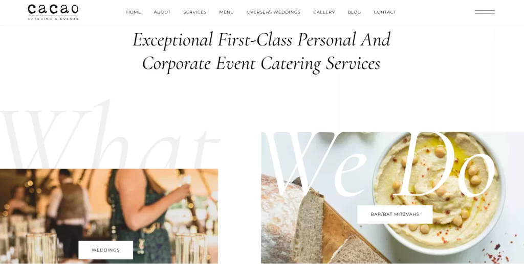Typography example in web design using italic serif type Typography example in web design using italic serif type