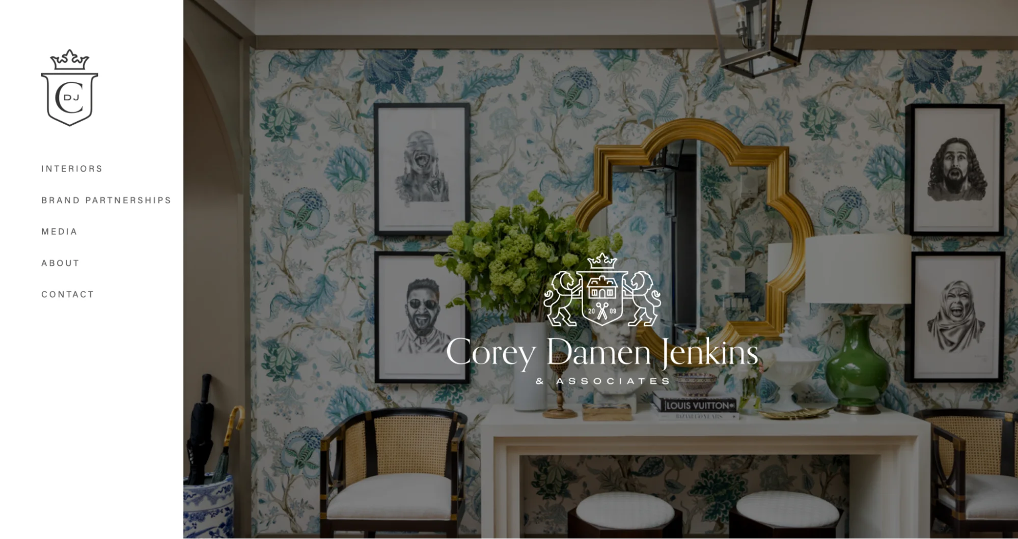 New York based designer Corey Damen Jenkins' website page New York based designer Corey Damen Jenkins' website page