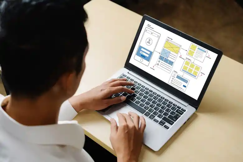 UX designer creating a navigation flow UX designer creating a navigation flow