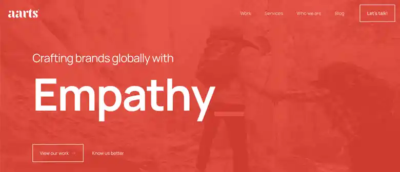 Homepage of design agency Aarts Creative Homepage of design agency Aarts Creative