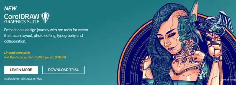 CorelDRAW Graphics Suite has many graphic design tools CorelDRAW Graphics Suite has many graphic design tools