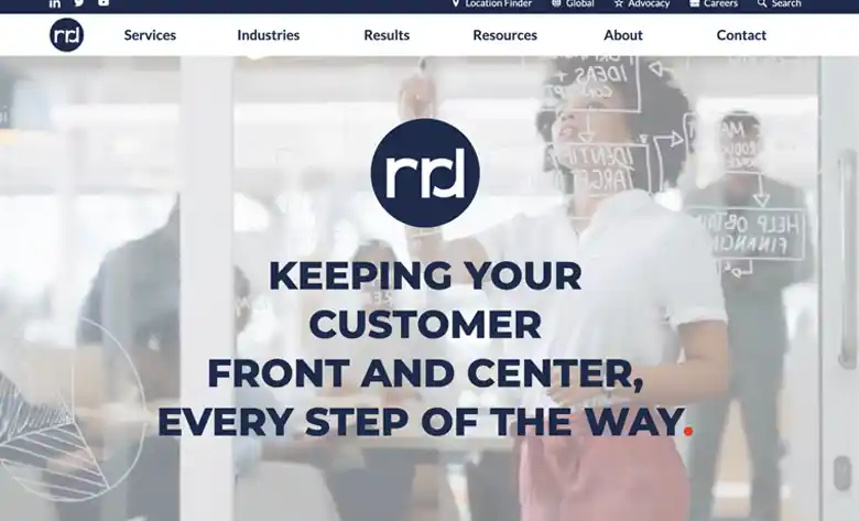 Homepage of Branding design company- R.R. Donnelly Homepage of Branding design company- R.R. Donnelly