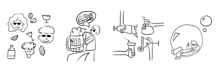 Glimpse of the ideation stage for a brand communication design project