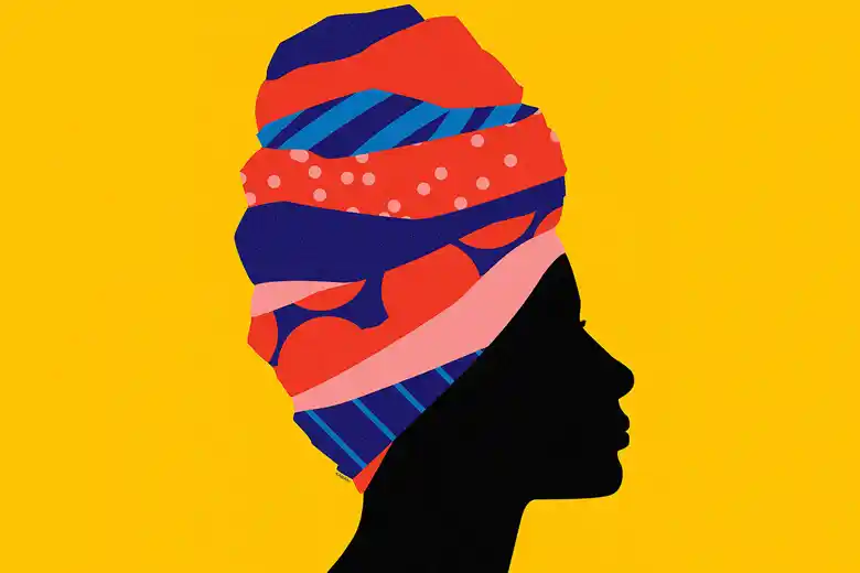 Variation 1 of a graphic illustration of a woman
