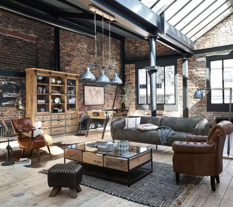 Interiors designed in a Neo Industrial style
