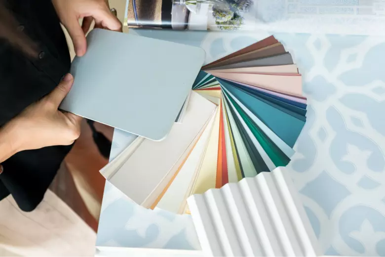 Interior decorator examining the colour schemes for a project
Interior decorator examining the colour schemes for a project