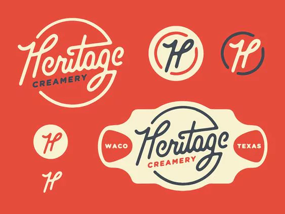 Vintage Logo Design Example- Heritage Creamery
Vintage Logo Design Example- Heritage Creamery