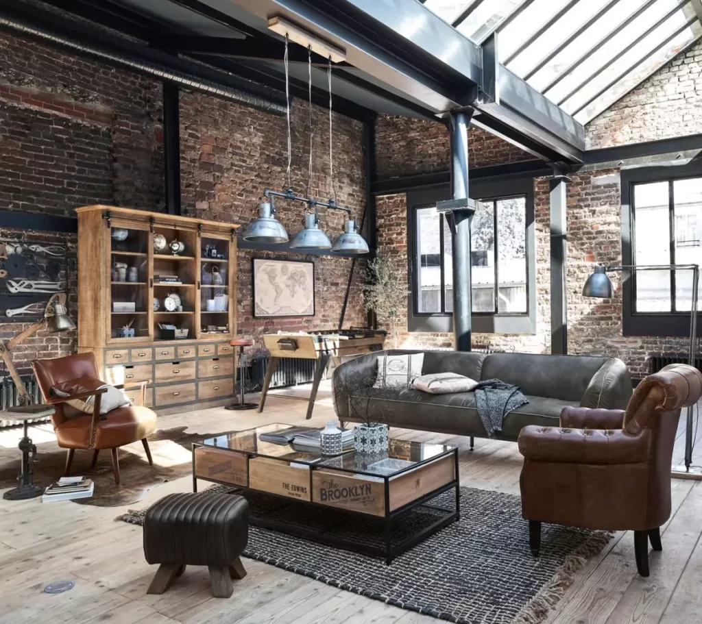 Interiors designed in a Neo Industrial style