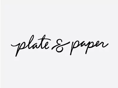 Hand-drawn logo design- Plate & Paper Hand-drawn logo design- Plate & Paper
