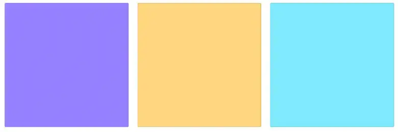 Split-complementary colour palette example 2