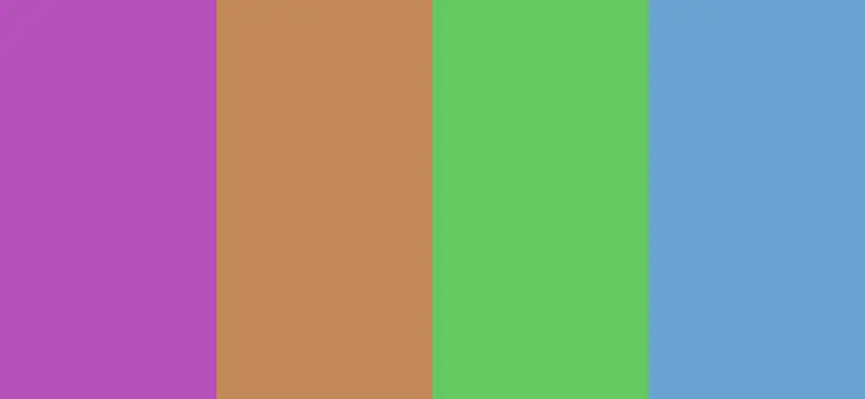  Tetradic colour palette example