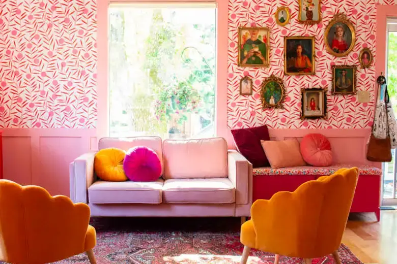 Residential interiors using an analogous colour palette.
