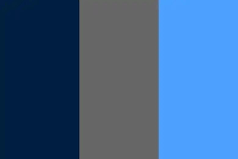 Visual representation of navy blue, steel grey and light blue colour palette
Visual representation of navy blue, steel grey and light blue colour palette