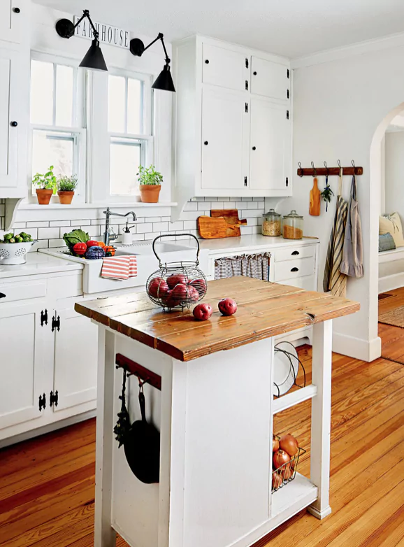 Kitchen island as a creative storage solution in kitchen design
