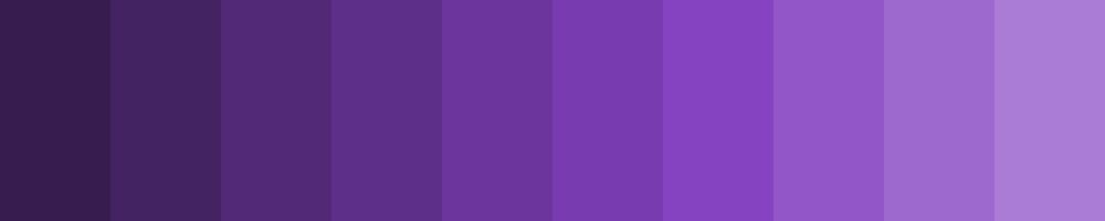 Shades of purple as an example of a monochromatic colour palette.

