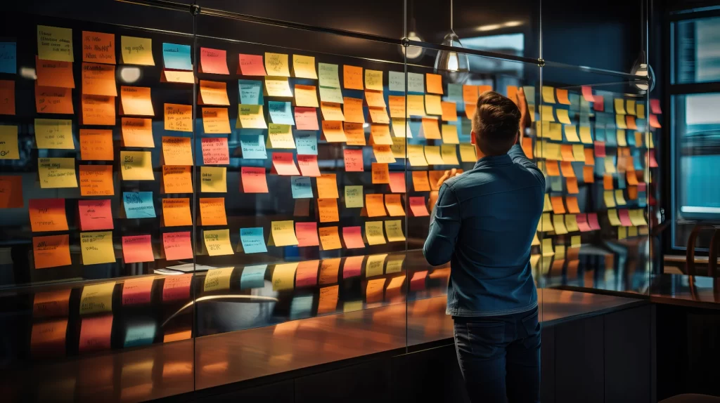 Experience designer sorting user research responses
Experience designer sorting user research responses