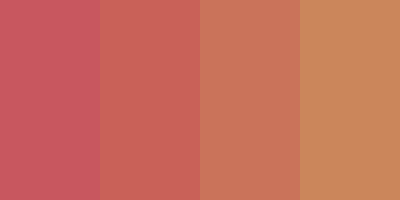 An analogous colour palette with shades of pink
