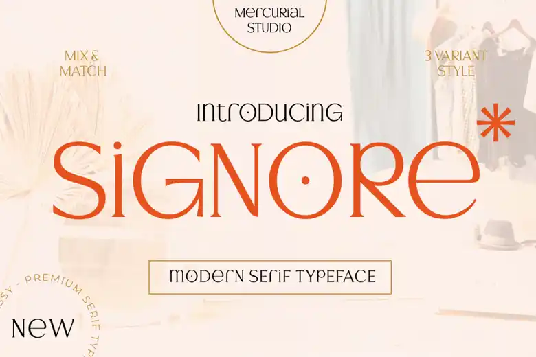Sample poster incorporating Signore font for a sense of refinement and luxury. Sample poster incorporating Signore font for a sense of refinement and luxury.