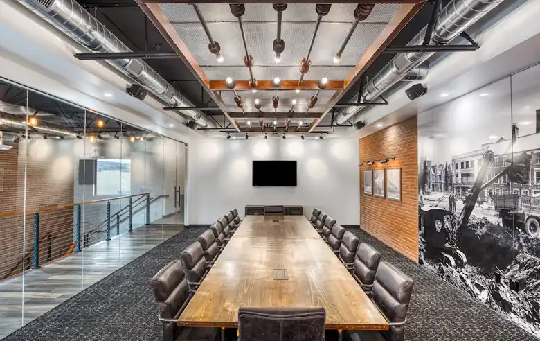 Vintage industrial office design of Stronghold Engineering Vintage industrial office design of Stronghold Engineering