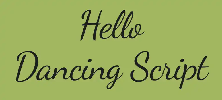 Dancing Script font for a spontaneous and fun aesthetic Dancing Script font for a spontaneous and fun aesthetic