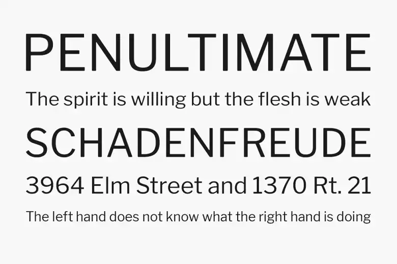 Example of Libre Franklin font and how it appears in different font sizes
Example of Libre Franklin font and how it appears in different font sizes