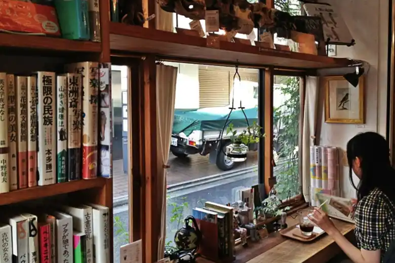 Reading corner as part of a cafe interior design Reading corner as part of a cafe interior design