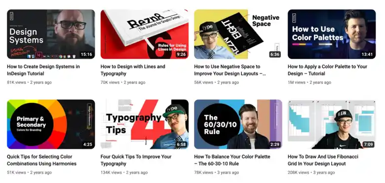 Snapshot of Free design tutorials by The Futur Academy Snapshot of Free design tutorials by The Futur Academy