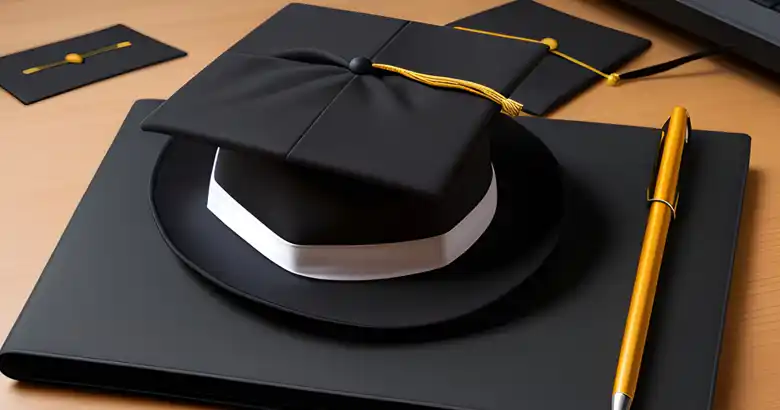Souvenir denoting commencement of online learning and a graduation ceremony