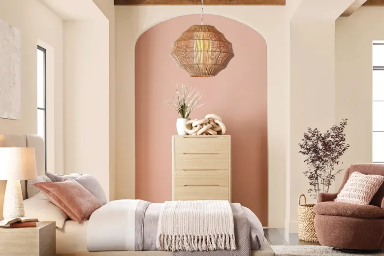 A home interior designed with a light colour palette
A home interior designed with a light colour palette
