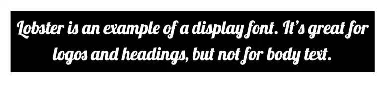 Display font - Lobster Display font - Lobster