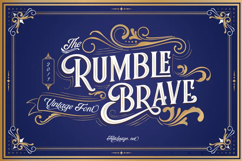 Brush calligraphy font Rumble Brave used in a poster as an example of timeless typography. Brush calligraphy font Rumble Brave used in a poster as an example of timeless typography.