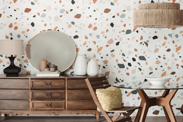 A home interior designed with terrazzo accents
A home interior designed with terrazzo accents