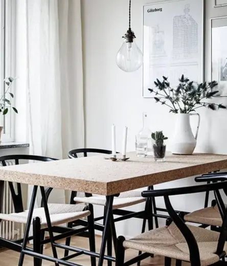 A home interior designed with cork accents A home interior designed with cork accents