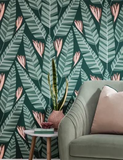 A home interior design accentuating the use of bold wallpapers
A home interior design accentuating the use of bold wallpapers