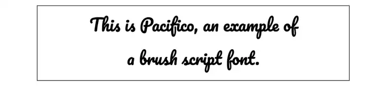 Brush script font - Pacifico
Brush script font - Pacifico