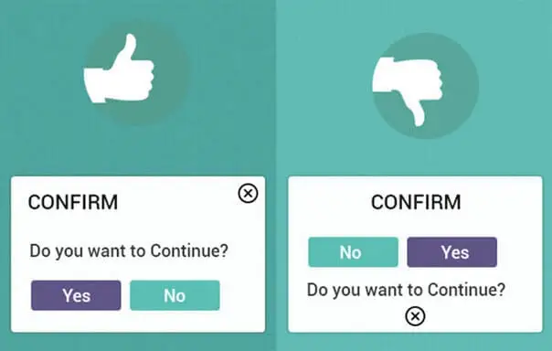 Example of intuitive and non-intuitive interfaces Example of intuitive and non-intuitive interfaces