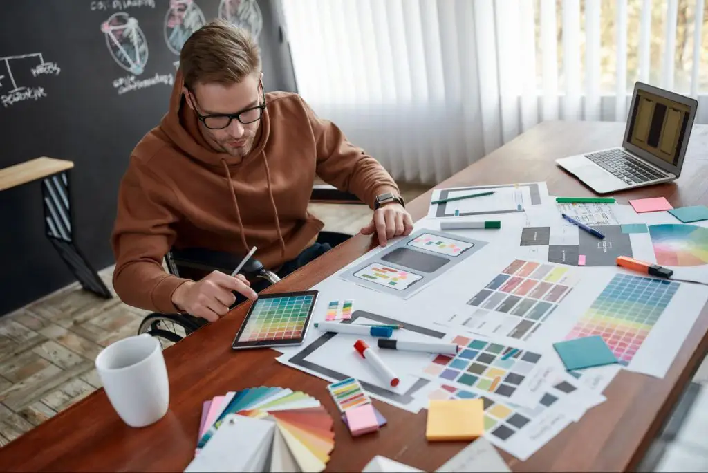 Experience designer creating low-fidelity wireframes for a mobile application.