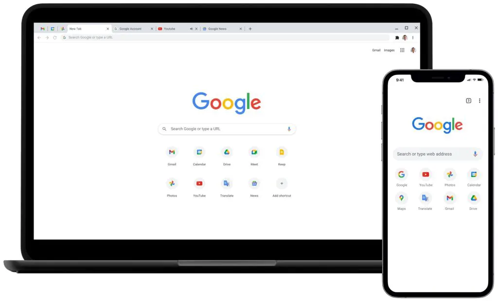 Desktop and mobile UX design of Google
Desktop and mobile UX design of Google
