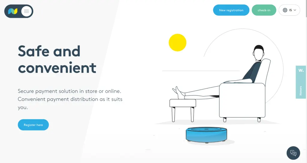 Minimal Homepage design of Netgiro with a gentle colour palette Minimal Homepage design of Netgiro with a gentle colour palette