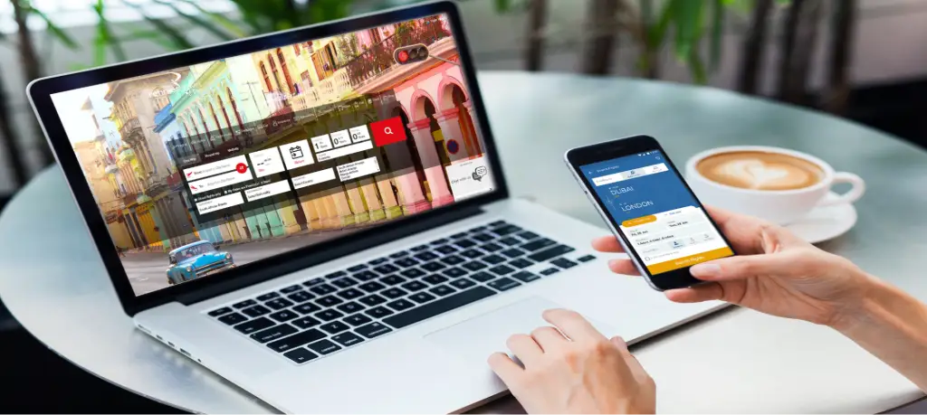 A travel planning application allowing the user to seamlessly transition from laptop to phone A travel planning application allowing the user to seamlessly transition from laptop to phone
