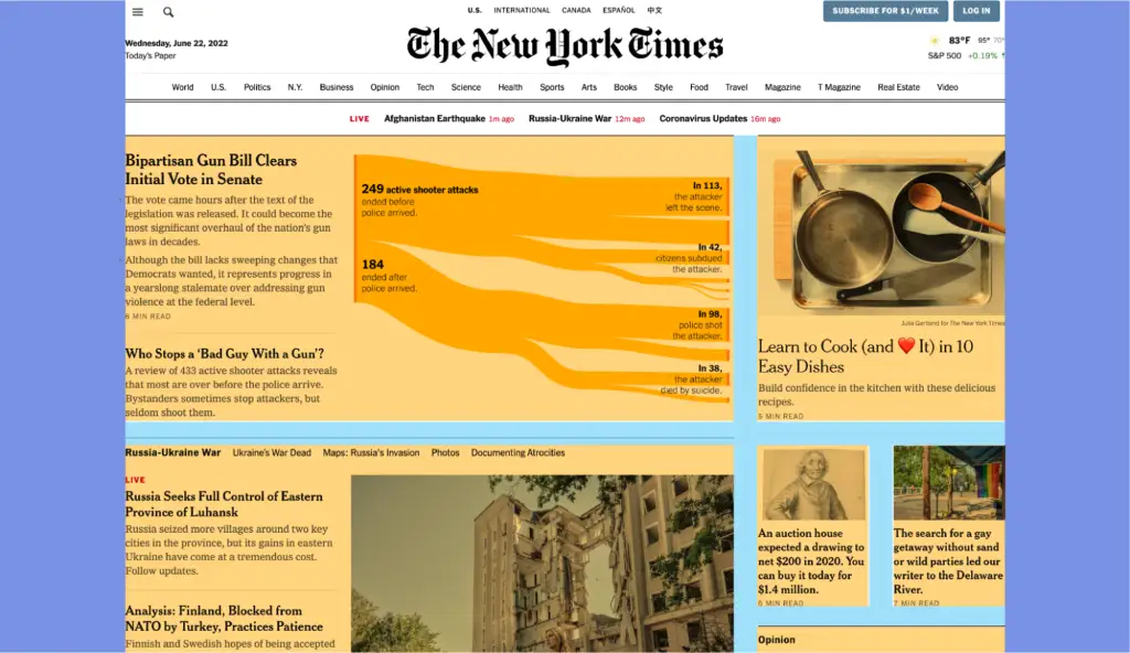 Grid system in New York Times Website Grid system in New York Times Website